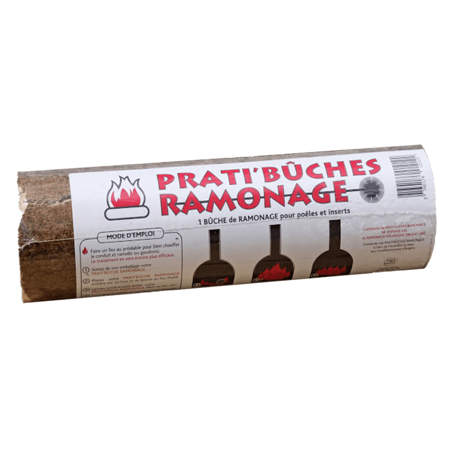 La bûche de ramonage Prati’Bûche est spécialement conçue pour l'entretien préventif de vos poêles à bois, inserts et cheminées. En brûlant, elle libère des agents catalytiques qui désagrègent les dépôts de suie, de goudron et de cendres, facilitant leur élimination naturelle.